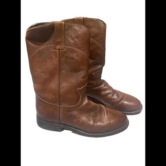 Dan‎ Post Soft Shaft Red Leather Western Cowboy Boots Size 7.5 - Picture 1 of 4
